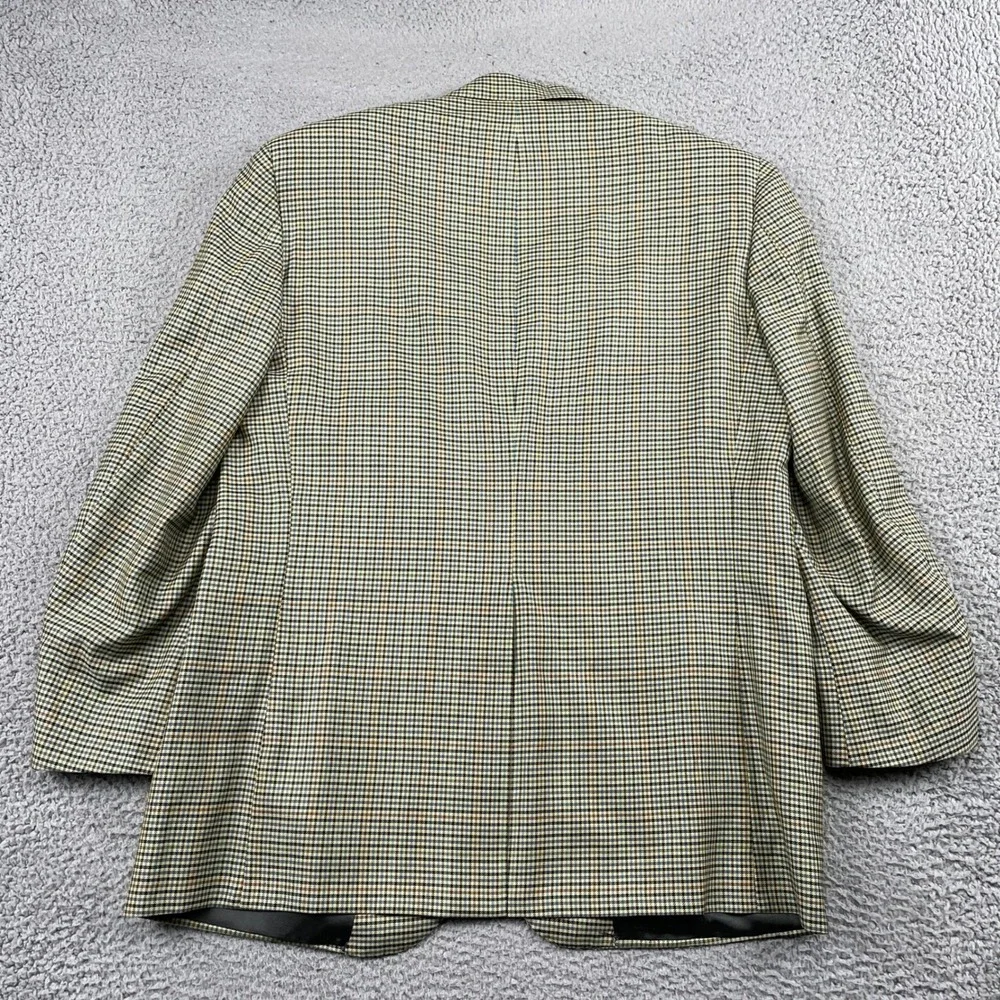 Tom James Sport Coat Mens 44 Multi Innocenti Oro Hand Tailored Check Blazer